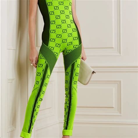 groene gucci jumpsuit|Gucci green velvet suit.